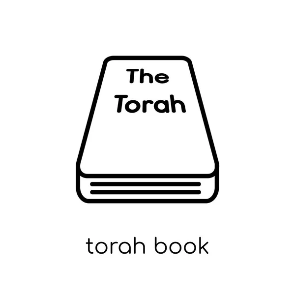 Torah Boekpictogram Trendy Modern Plat Lineaire Vector Torah Boekpictogram Witte — Stockvector