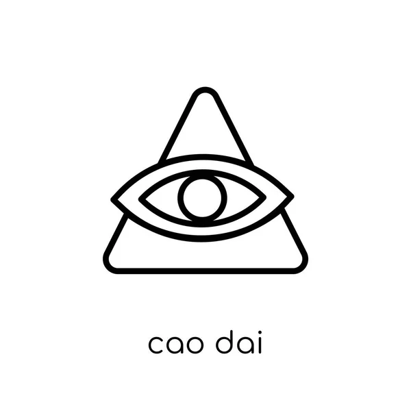 Cao Dai Ikona Modny Nowoczesny Liniowych Płaskich Wektor Cao Dai — Wektor stockowy