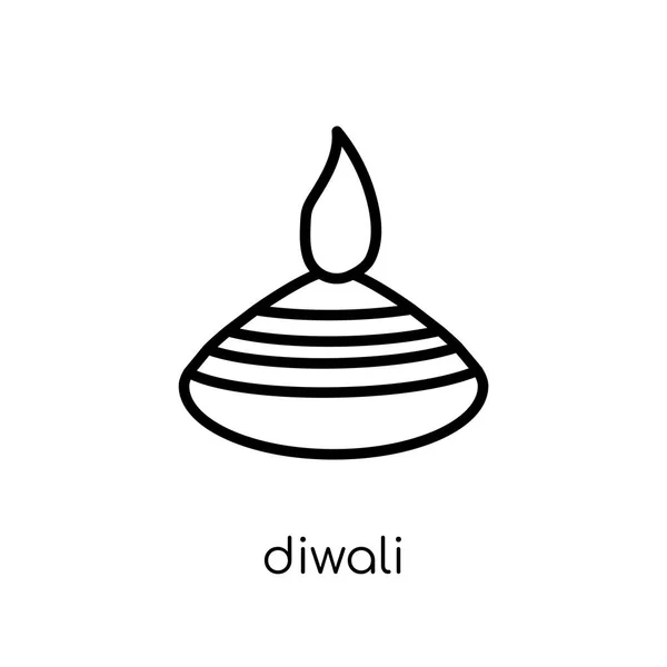 Icona Del Diwali Trendy Moderno Vettore Lineare Piatto Icona Diwali — Vettoriale Stock