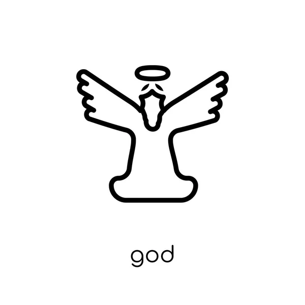 Icono Dios Moderno Moderno Vector Lineal Plano Icono Dios Fondo — Archivo Imágenes Vectoriales