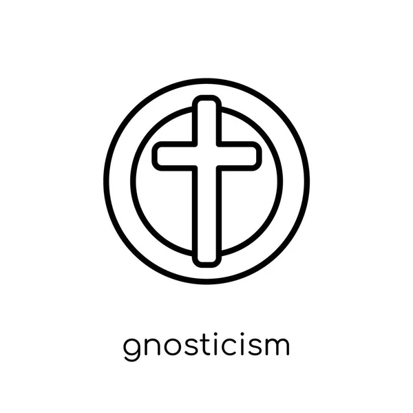 Icono Gnosticismo Moderno Moderno Vector Lineal Plano Icono Gnosticismo Sobre — Archivo Imágenes Vectoriales