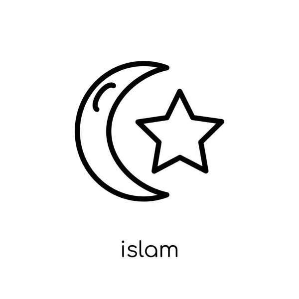 Islam Ikone Trendige Moderne Flache Lineare Vektor Islam Symbol Auf — Stockvektor