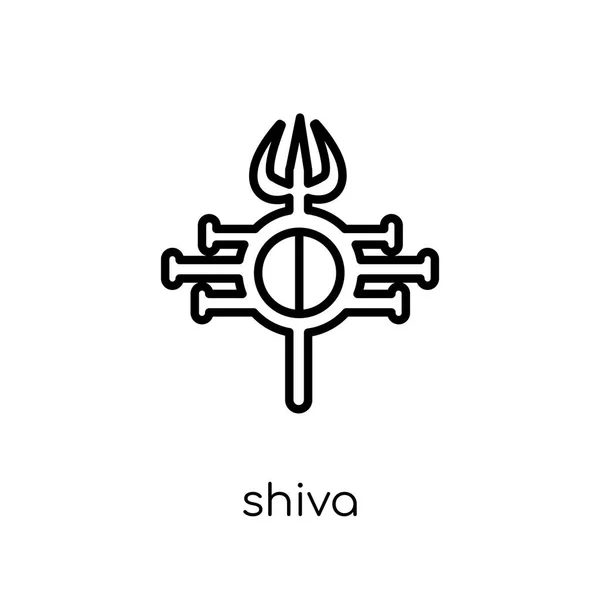 Icona Shiva Trendy Moderno Vettore Lineare Piatto Icona Shiva Sfondo — Vettoriale Stock