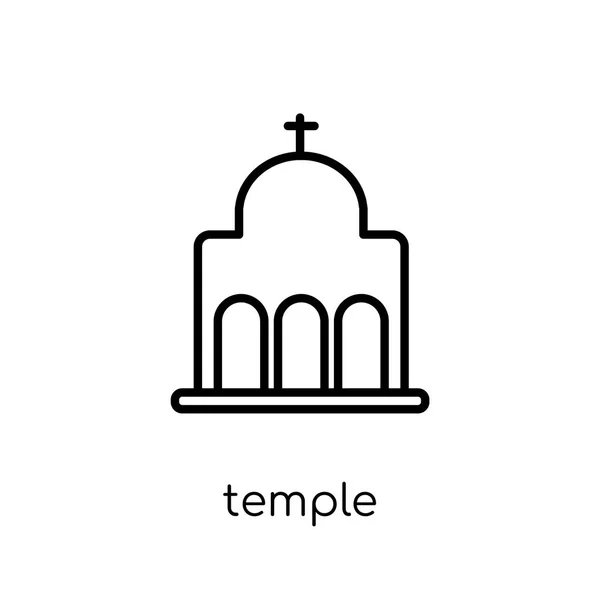 Icono Del Templo Moderno Moderno Vector Lineal Plano Icono Del — Vector de stock