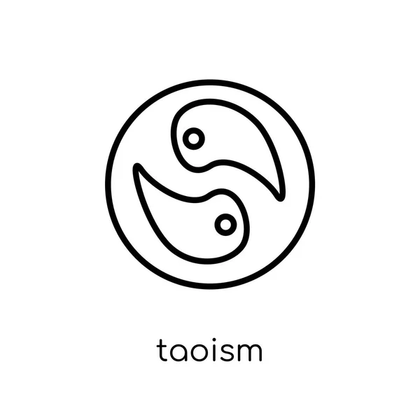 Icône Taoïsme Vecteur Linéaire Plat Moderne Tendance Icône Taoïste Sur — Image vectorielle