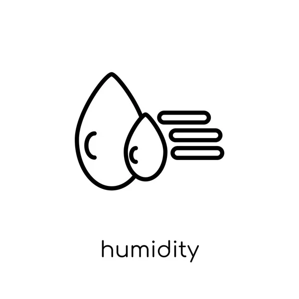 Humidity Icon Trendy Modern Flat Linear Vector Humidity Icon White — Stock Vector