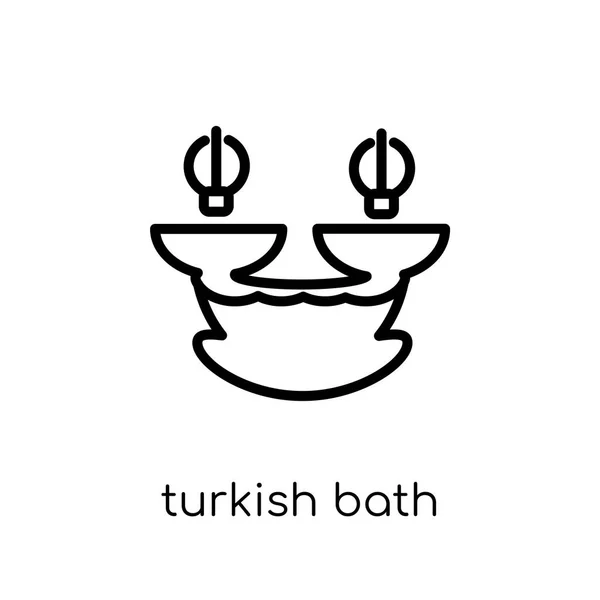 Turkish Bath Icon Trendy Modern Flat Linear Vector Turkish Bath — Stock Vector