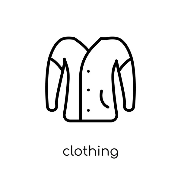 Clothing Icon Trendy Modern Flat Linear Vector Clothing Icon White — Stock Vector
