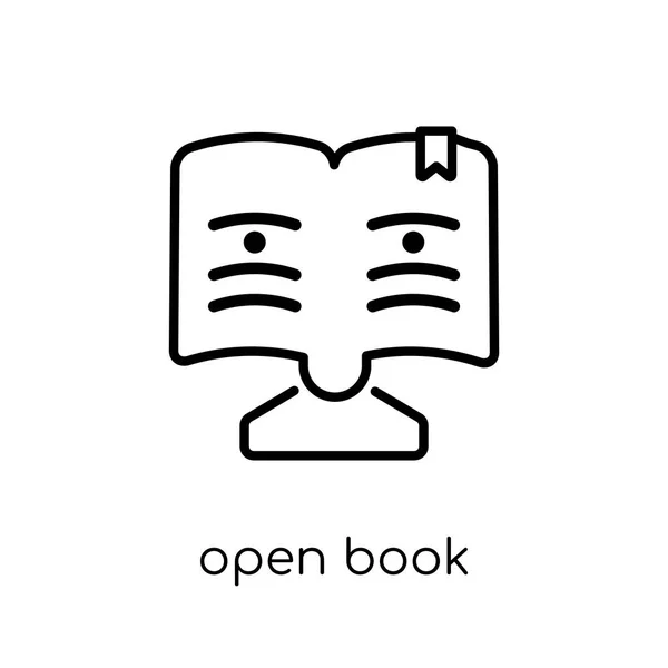 Відкрити Значок Книги Модний Сучасний Плоский Лінійний Вектор Значок Відкритої — стоковий вектор