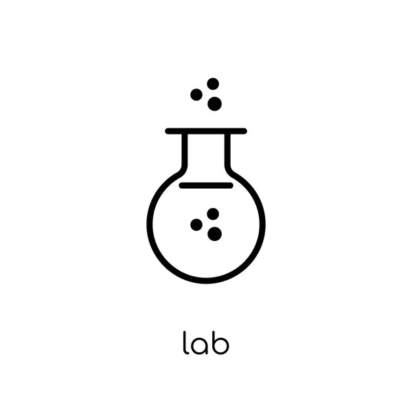 实验室图标 时尚现代平面线性向量实验室图标在白色背景从细线科学汇集 概述向量例证 — 图库矢量图片