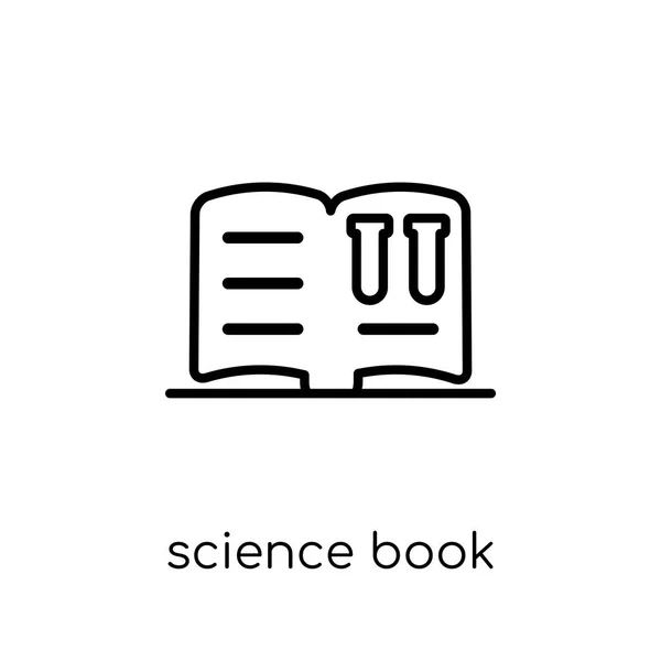 Science Book Icon Trendy Modern Flat Linear Vector Science Book — Stock Vector