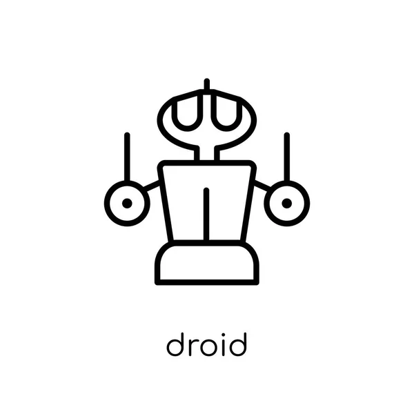 Icono Androide Icono Moderno Moderno Del Droide Del Vector Lineal — Archivo Imágenes Vectoriales