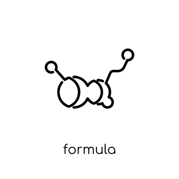 Formula Icon Trendy Modern Flat Linear Vector Formula Icon White — Stock Vector