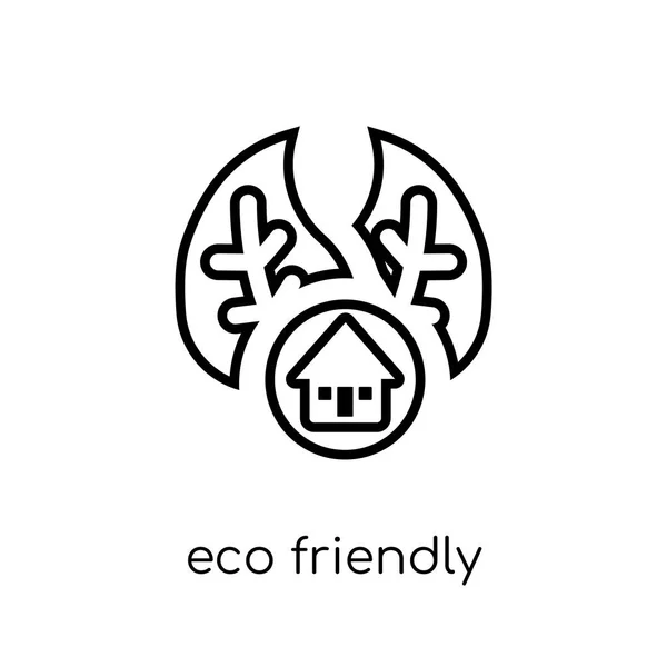 Eco Przyjacielski Ikona Modny Nowoczesny Liniowych Płaskich Wektor Eco Przyjazny — Wektor stockowy