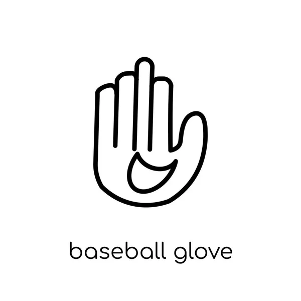 Бейсбольная Перчатка Модный Современный Плоский Линейный Вектор Бейсбольная Перчатка Значок — стоковый вектор
