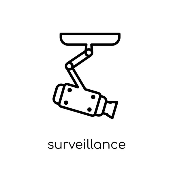Icono Vigilancia Moderno Moderno Vector Lineal Plano Icono Vigilancia Sobre — Vector de stock