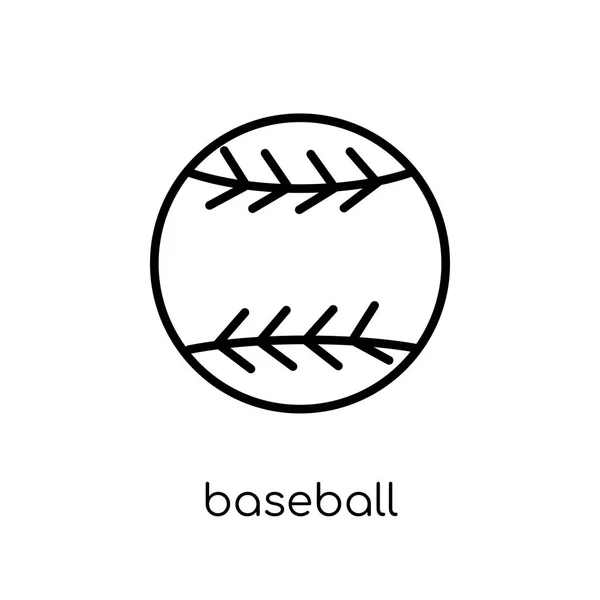 Icône Baseball Vecteur Linéaire Plat Moderne Tendance Icône Baseball Sur — Image vectorielle