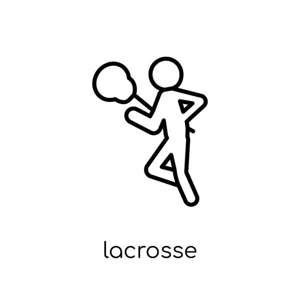 Icono Lacrosse Moderno Moderno Vector Lineal Plano Icono Lacrosse Sobre — Archivo Imágenes Vectoriales