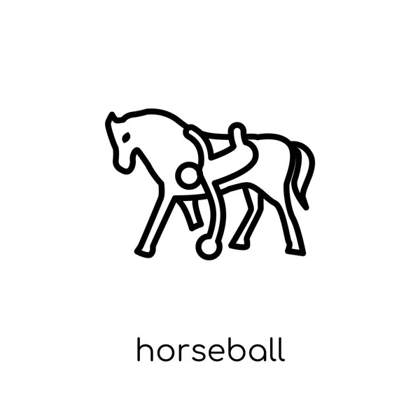 Horseball Ikonen Trendiga Moderna Platt Linjär Vektor Horseball Ikonen Vit — Stock vektor