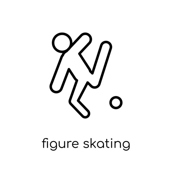 Figure Skating Icon Trendy Modern Flat Linear Vector Figure Skating — Stock Vector