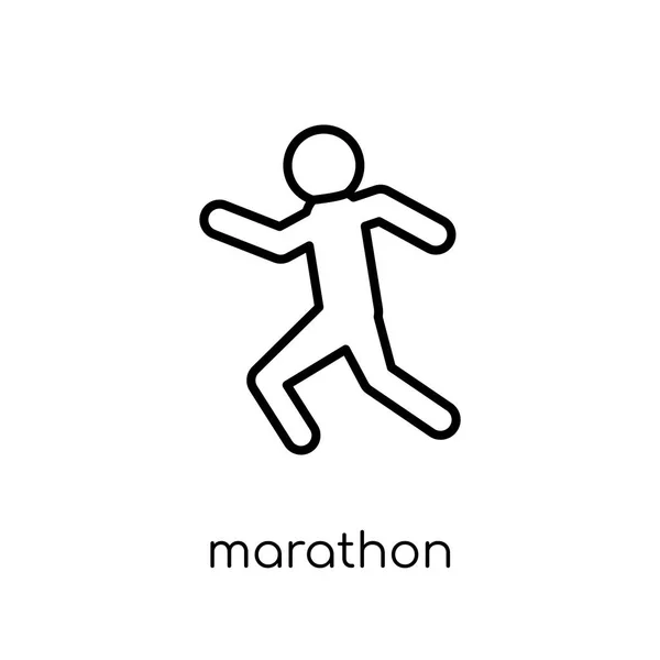 Icono Maratón Icono Moderno Moderno Maratón Vector Lineal Plano Sobre — Archivo Imágenes Vectoriales