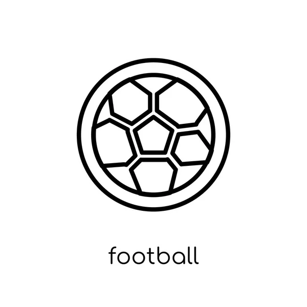 Voetbal Pictogram Trendy Moderne Vlakke Lineaire Vector Voetbal Icoon Een — Stockvector