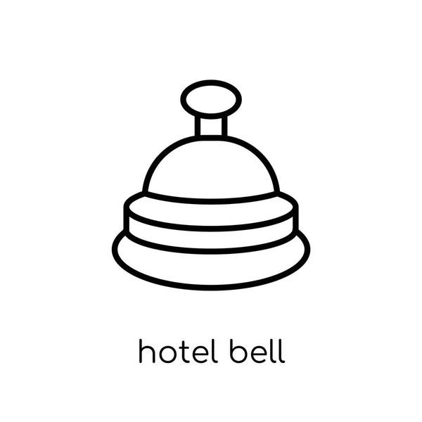 Hotelklingelzeichen Trendige Moderne Flache Lineare Vektor Hotel Glocke Symbol Auf — Stockvektor
