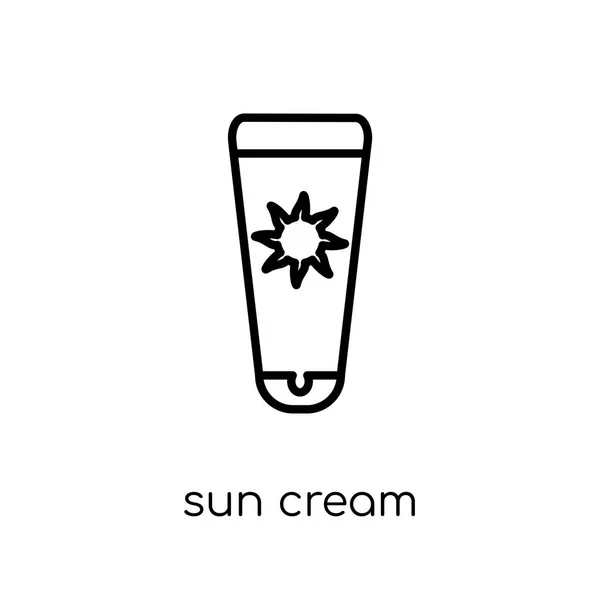 Sun Cream Icon Trendy Modern Flat Linear Vector Sun Cream — Stock Vector