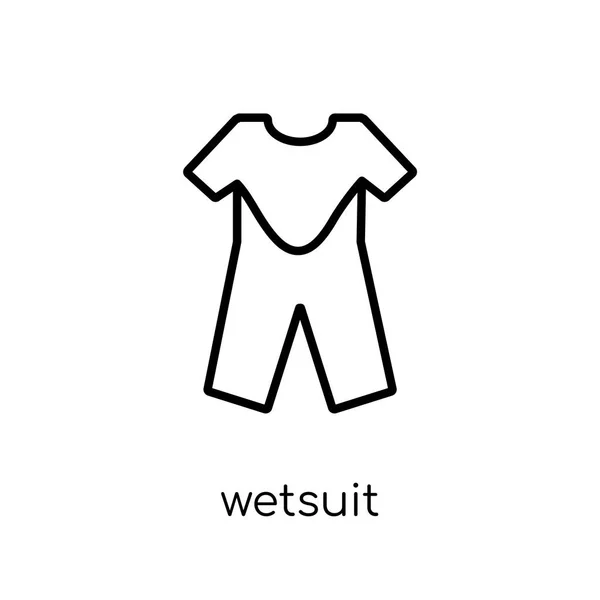 Wetsuit Pictogram Trendy Moderne Vlakke Lineaire Vector Wetsuit Icoon Een — Stockvector