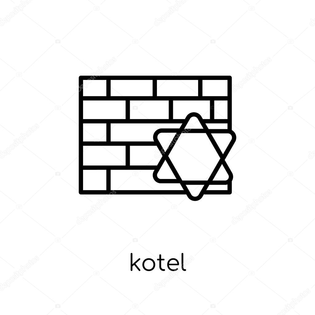 Kotel icon. Trendy modern flat linear vector Kotel icon on white background from thin line Religion collection, editable outline stroke vector illustration