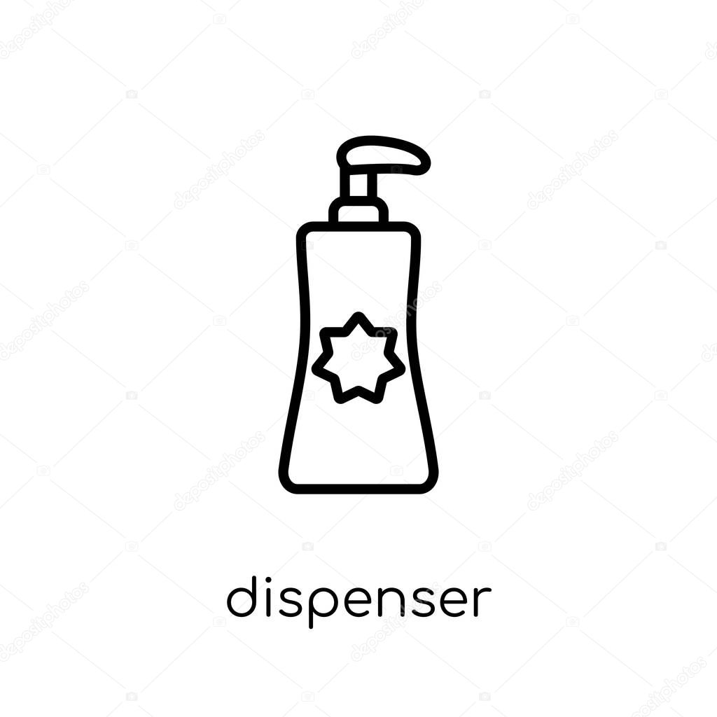 dispenser icon. Trendy modern flat linear vector dispenser icon on white background from thin line Summer collection, outline vector illustration