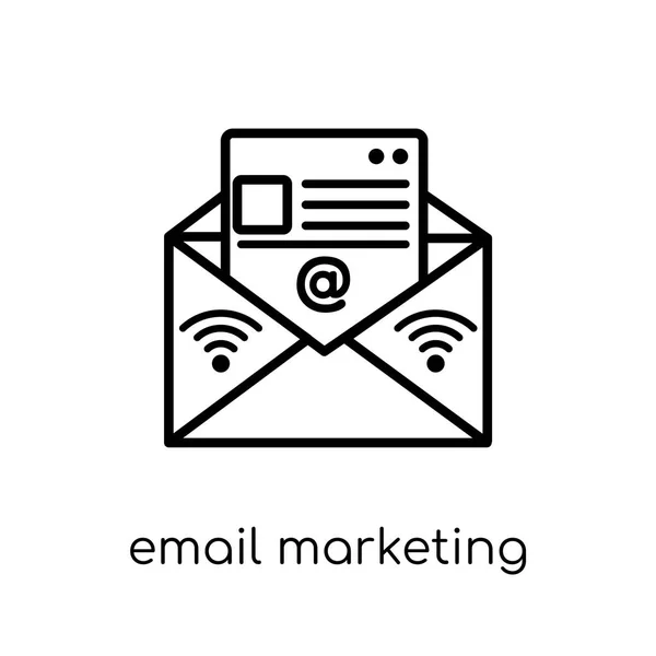 Mail Marketing Ikon Trendy Moderne Flad Lineær Vektor Email Marketing – Stock-vektor