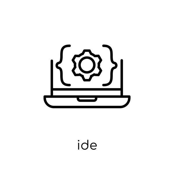 Піктограма Ide Модний Сучасний Плоский Лінійний Вектор Значок Ide Білому — стоковий вектор