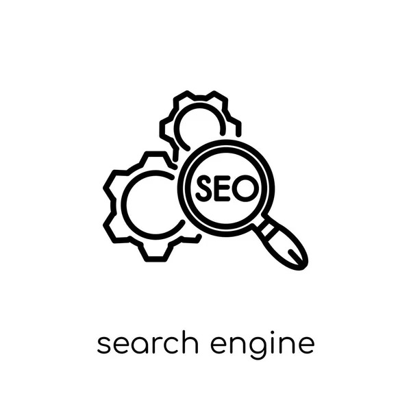 Search Engine Optimization Icon Trendy Modern Flat Linear Vector Search — Stock Vector