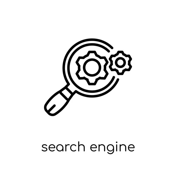 検索エンジン マーケティングのアイコン トレンディなモダンなフラット線形ベクトル技術コレクション 編集可能なアウトライン ストローク ベクター画像の細い線から白い背景の検索エンジン マーケティングのアイコン — ストックベクタ