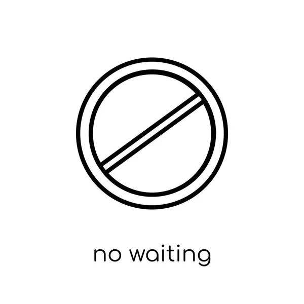Waiting Sign Icon Trendy Modern Flat Linear Vector Waiting Sign — Stock Vector