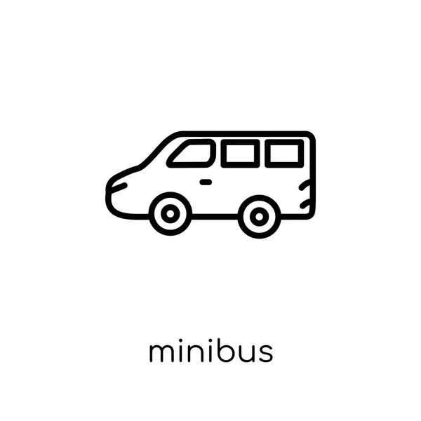 Значок Микроавтобуса Модный Современный Плоский Иконка Линейного Вектора Микроавтобуса Белом — стоковый вектор