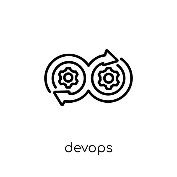 Icono Devops Moderno Moderno Vector Lineal Plano Icono Devops Sobre Vector De Stock