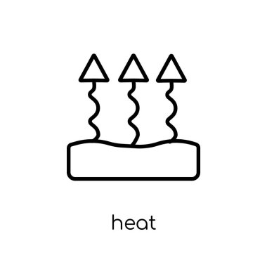 ısı simgesi. Modaya uygun modern düz doğrusal vektör ısı simgesi ince çizgi kış koleksiyonundan, Anahat vektör çizim beyaz arka plan üzerinde
