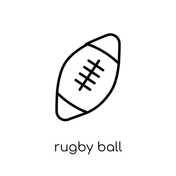 Ícone Bola Rugby Vetor Linear Plano Moderno Moda Ícone Bola —  Vetores de Stock