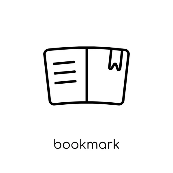 Lesezeichensymbol Trendige Moderne Flache Lineare Vektor Lesezeichen Symbol Auf Weißem — Stockvektor