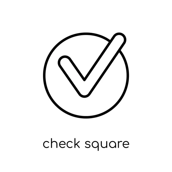 Check Square Icon Trendy Modern Flat Linear Vector Check Square — Stock Vector