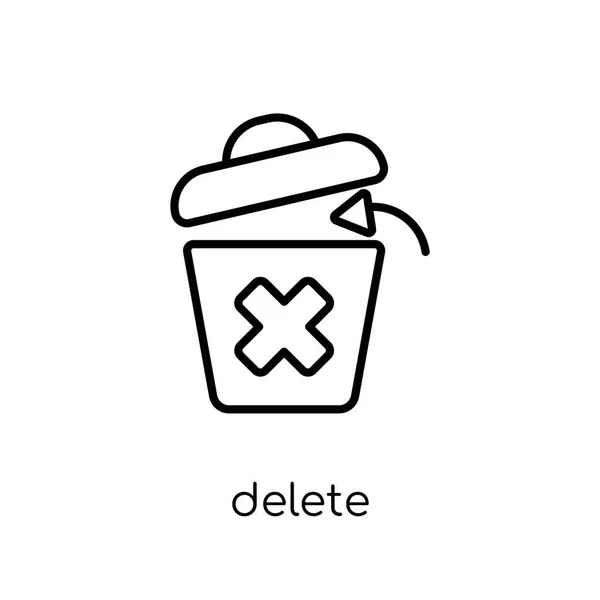 Icon Löschen Trendige Moderne Flache Lineare Vektor Löschen Symbol Auf — Stockvektor