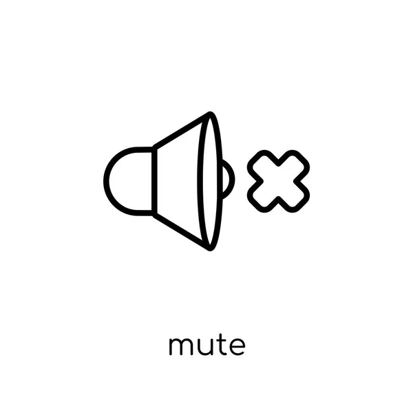 Icono Mudo Moderno Moderno Vector Lineal Plano Mute Icono Sobre — Archivo Imágenes Vectoriales