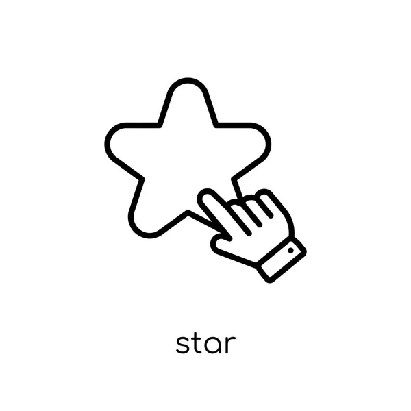 Icono Estrella Icono Moderno Moderno Estrella Vectorial Lineal Plana Sobre — Vector de stock