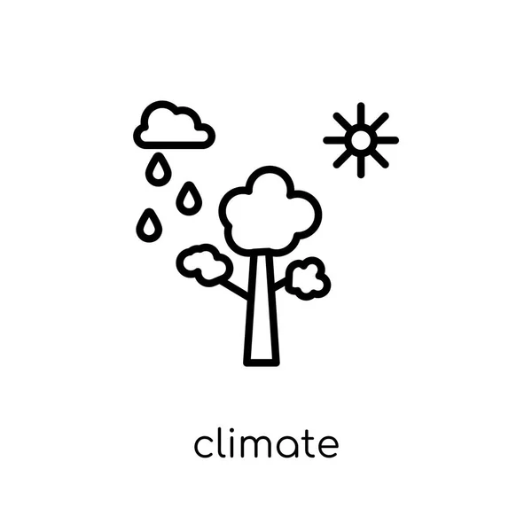 Икона Климата Модный Современный Плоский Линейный Векторный Климат Белом Фоне — стоковый вектор