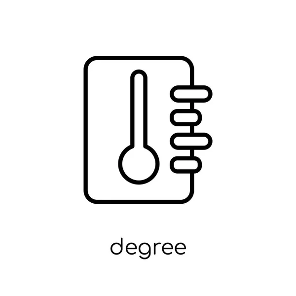Stopnia Ikona Modny Nowoczesny Liniowych Płaskich Wektor Stopnia Ikona Białym — Wektor stockowy