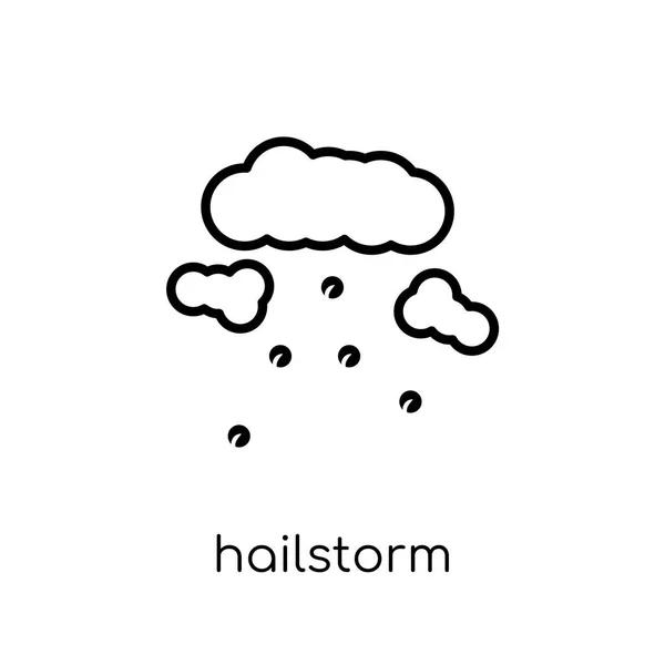 Hailstorm Pictogram Trendy Moderne Vlakke Lineaire Vector Hagelbui Icoon Een — Stockvector