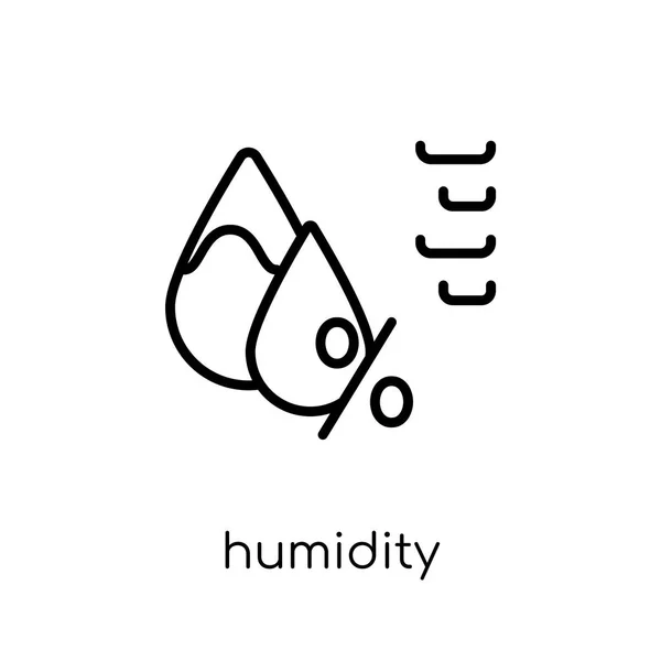 Humidity Icon Trendy Modern Flat Linear Vector Humidity Icon White — Stock Vector