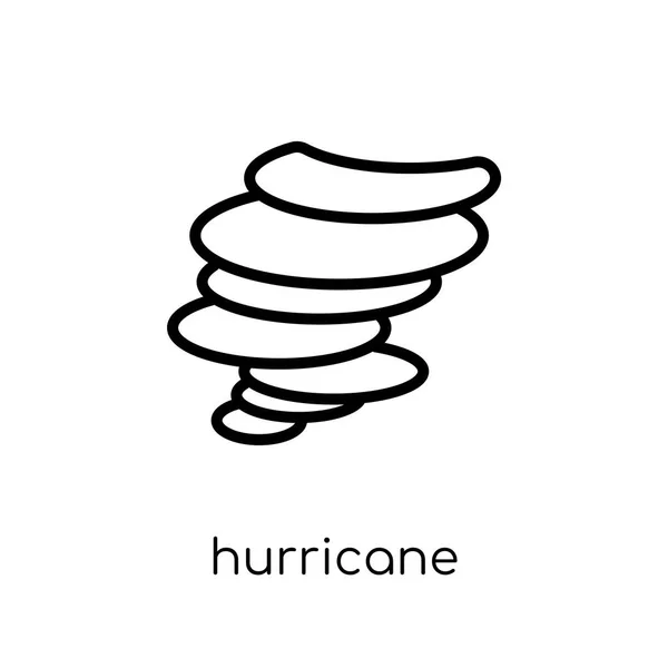 Hurricane Icon Trendy Modern Flat Linear Vector Hurricane Icon White — Stock Vector